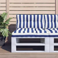 dīvāna spilvens, zilas un baltas svītras, 70X40X12 cm, audums