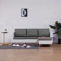 dīvāns ar spilveniem, trīsvietīgs, balta mākslīgā āda
