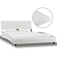 gulta ar matraci, balta, 120X200 cm, mākslīgā āda