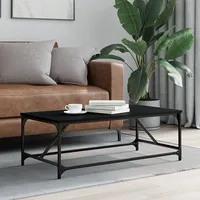 kafijas galdiņš, melns, 100X50X35 cm, inženierijas koks