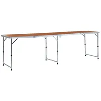 saliekams kempinga galds, alumīnijs, 240X60 cm