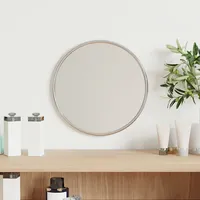 sienas spogulis, sudraba krāsā, Ø 20 cm, apaļš