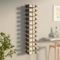 sienas vīna pudeļu plaukts 24 pudelēm, balts, dzelzs
