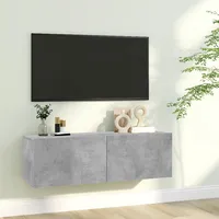 Tv skapītis, betona pelēks, 100X30X30 cm, skaidu plāksne