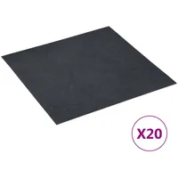 vidaXL grīdas flīzes, 20 gab., pašlīmējošas, 1,86 m², Pvc, melnas