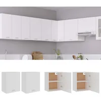 virtuves skapīši, 2 gab., balti, 50X31X60 cm, skaidu plāksne
