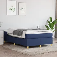 atsperu gultas rāmis ar matraci, zils, 120X200 cm, audums