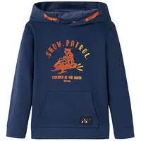 Bērnu džemperis ar kapuci, zils un oranžs, 92
