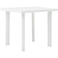 dārza galds, balts, 80X75X72 cm, plastmasa