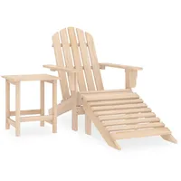 dārza krēsls ar kāju balstu un galdiņu, egles masīvkoks