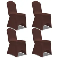 elastīgi krēslu pārvalki, 4 gab., brūni