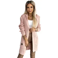 Jaciņa - apmetnis ar kapuci, kabatām un plāksteri rozā
