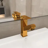vannasistabas izlietnes jaucējkrāns, zelta krāsā, 157X172 mm