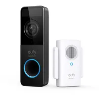 Viedais Videoporters Eufy Video Doorbell 1080P Melns Durvju zvans