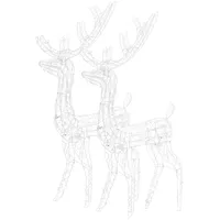 Ziemassvētku ziemeļbriežu dekorācijas, 2 gab., akrils, 120 cm