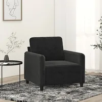 atpūtas krēsls, melns, 60 cm, samts