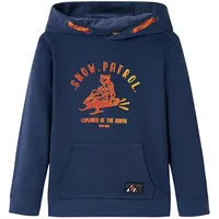 Bērnu džemperis ar kapuci, zils un oranžs, 116