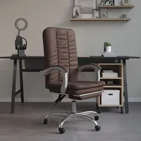 biroja krēsls, atgāžams, brūna mākslīgā āda