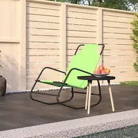 sauļošanās šūpuļkrēsls, tērauds, zaļš tekstilēns