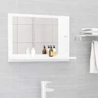 vannasistabas spogulis, spīdīgi balts, 60X10,5X37 cm
