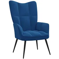 atpūtas krēsls, zils samts