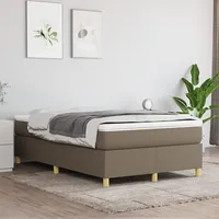 atsperu gultas rāmis ar matraci, pelēkbrūns, 120X200 cm, audums