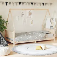bērnu gultas rāmis, 90X200 cm, priedes masīvkoks