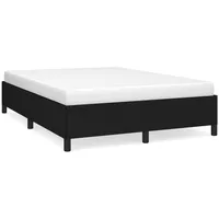 gultas rāmis, melns, 140X200 cm, audums