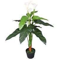 mākslīgais augs, kalla llilija ar podiņu, 85 cm, balta