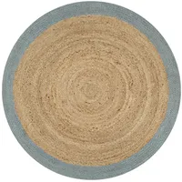 paklājs ar olīvu zaļu malu, džuta, 120 cm, roku darbs