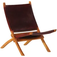 saliekams atpūtas krēsls, tumši brūna dabīgā āda