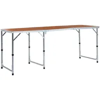 saliekams kempinga galds, alumīnijs, 180X60 cm