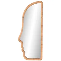 Sienas spogulis Home Esprit Dabisks Stikls Rotangpalma Moderns Scandi 50 x 4 120 cm