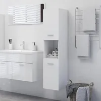 vannasistabas skapītis, spīdīgi balts, 30X30X130 cm