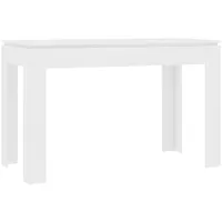 virtuves galds, balts, 120X60X76 cm, skaidu plāksne