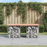 dārza sols, gabiona dizains, 103X44X42 cm, egles masīvkoks