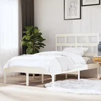 gultas rāmis, balts, priedes masīvkoks, 140X200 cm