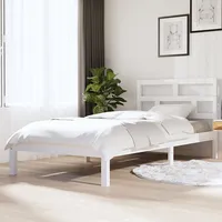 gultas rāmis, balts, priedes masīvkoks, 90X200 cm