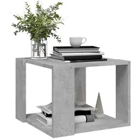 kafijas galdiņš, betona pelēks, 40X40X30 cm, inženierijas koks