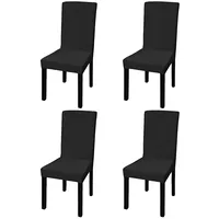 krēslu pārvalki, 4 gab., elastīgi, melni