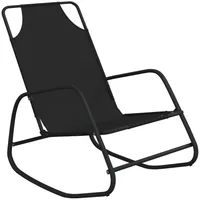 sauļošanās šūpuļkrēsls, tērauds, melns tekstilēns