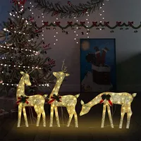 Ziemassvētku dekorācija, ziemeļbriežu ģimene, 270X7X90 cm