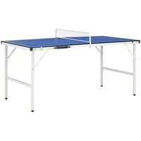 5 pēdu galda tenisa galds ar tīklu, 152X76X66 cm, zils