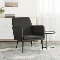 atpūtas krēsls, melns, 61X78X80 cm, mākslīgā āda