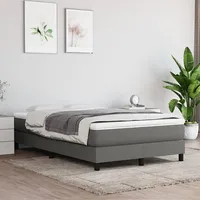 atsperu gulta ar matraci, tumši pelēka audums, 120X200Cm