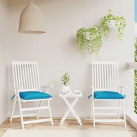 dārza krēslu matrači, 2 gab., gaiši zili, 50X50X7 cm, audums
