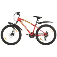 kalnu velosipēds, 21 ātrums, 26, 42 cm, sarkans
