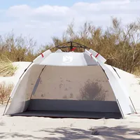 pludmales telts 2 personām, pelēka, ūdensnecaurlaidīga