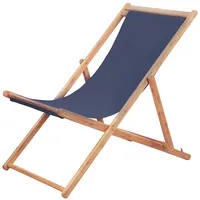 saliekams pludmales krēsls, zils audums, koka rāmis