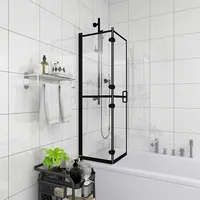 salokāma dušas kabīne, Esg, 80X140 cm, melna